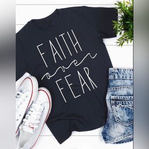 Faith Graphic Tee - Grey